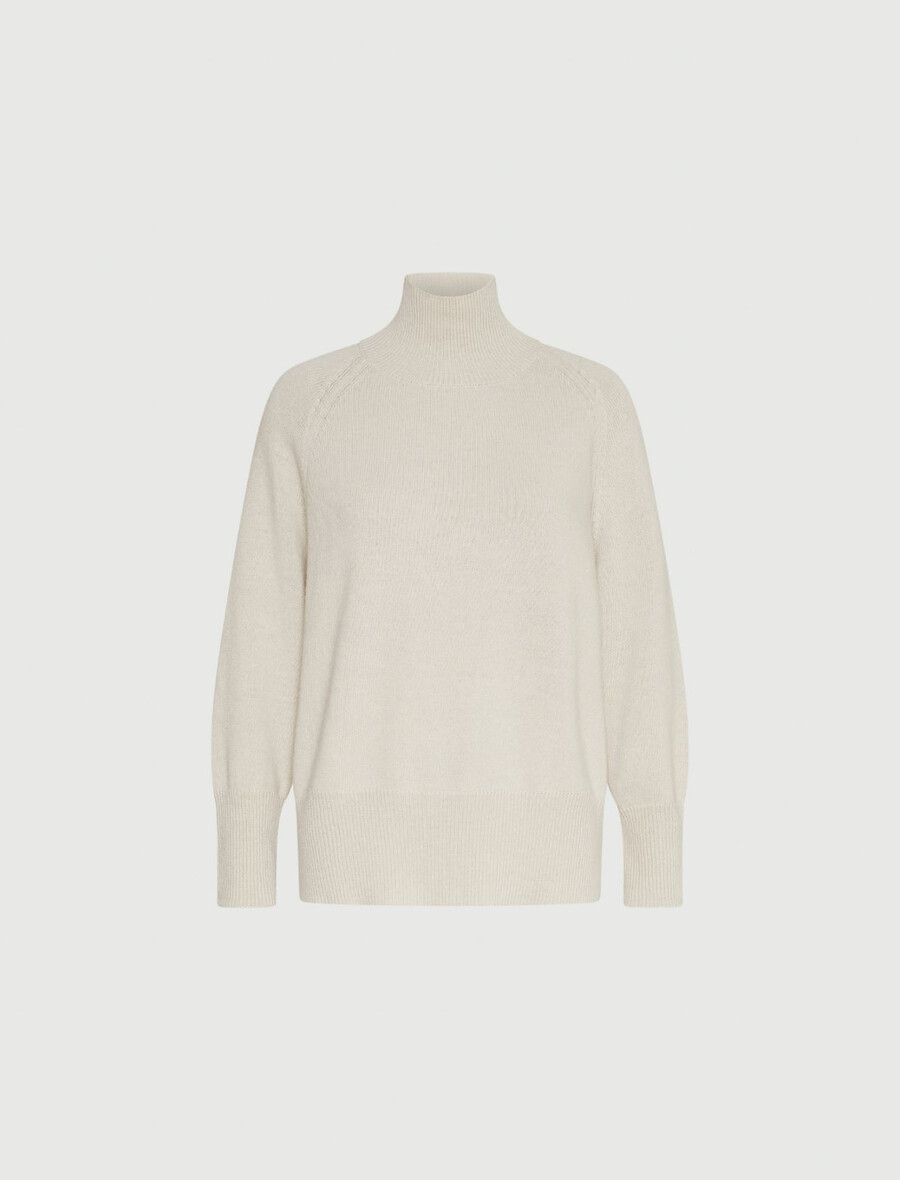 oversize-pullover aus wolle und kaschmir – elfenbein