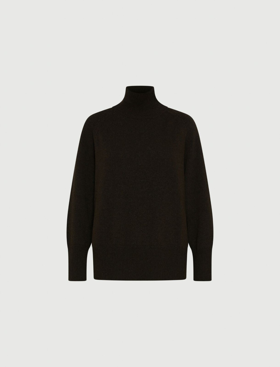 oversize-pullover aus wolle und kaschmir – braun