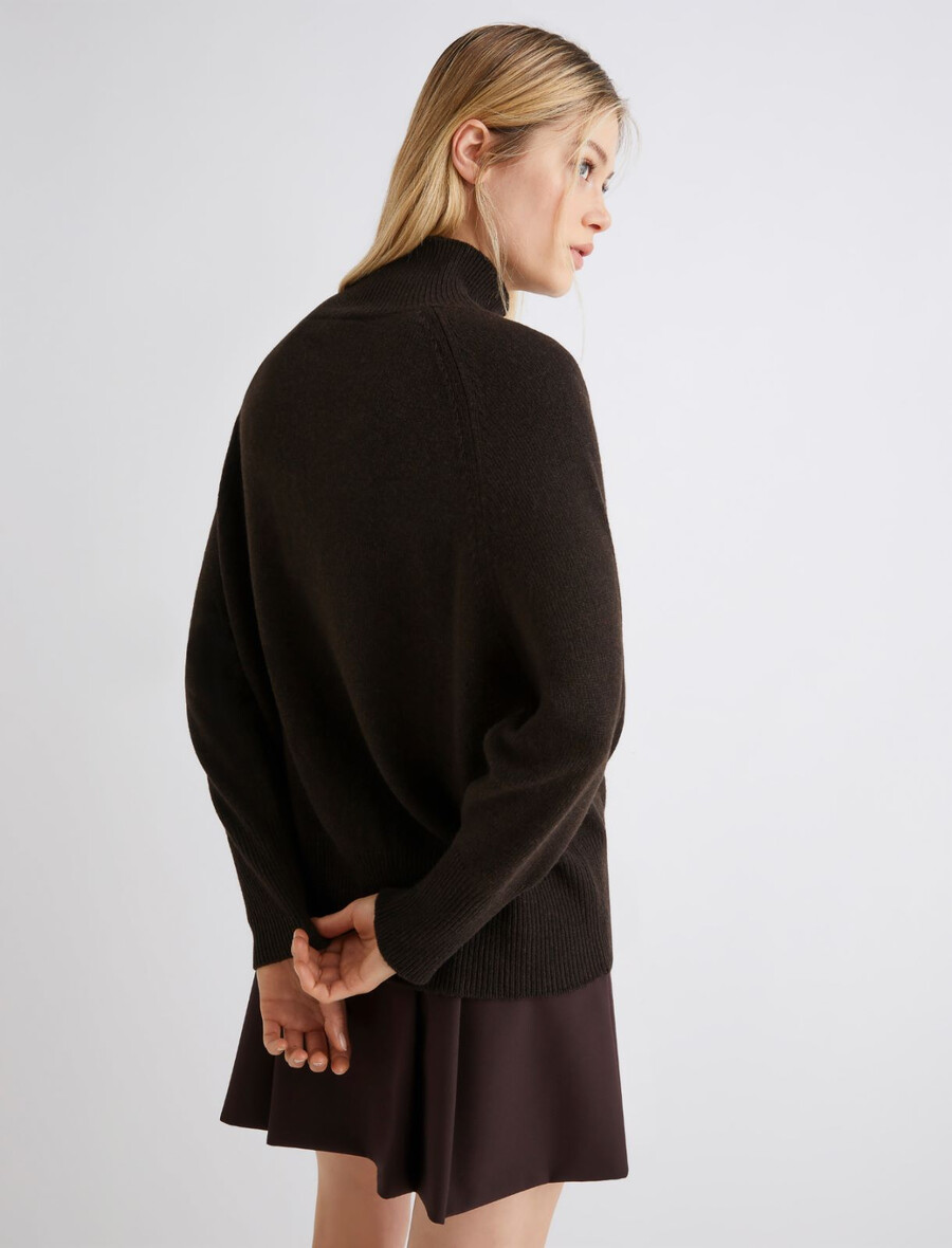 oversize-pullover aus wolle und kaschmir – braun