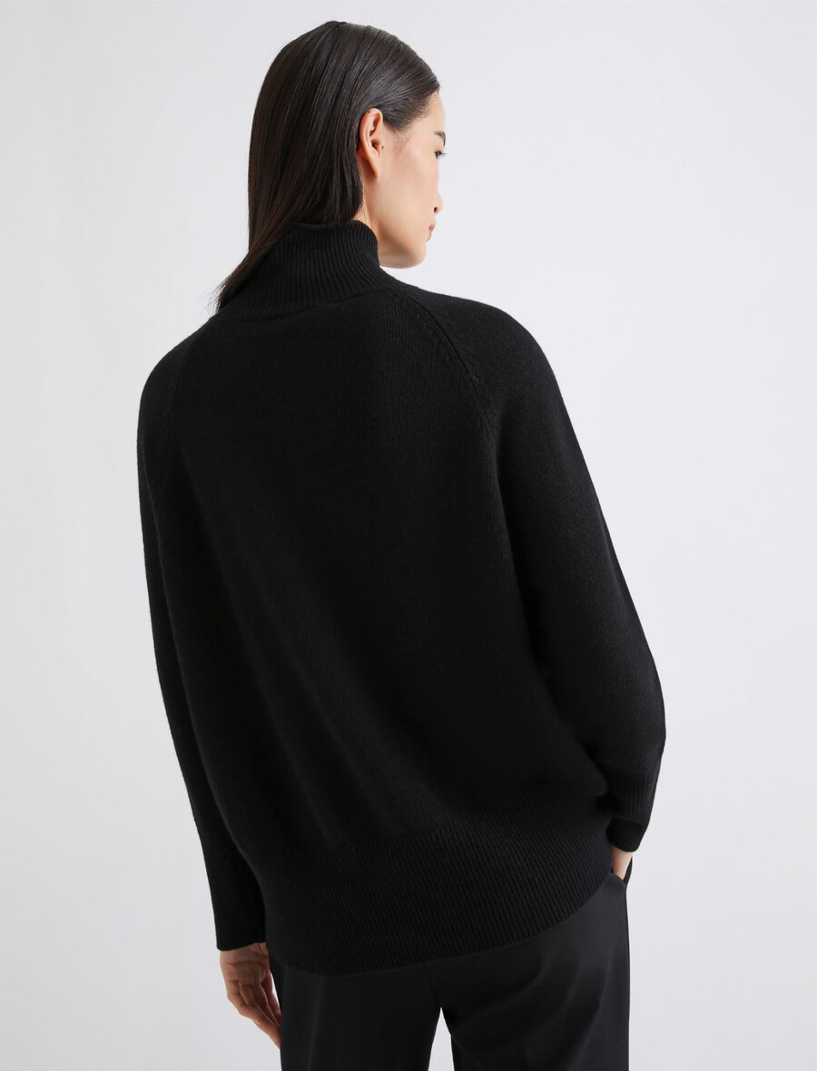 oversize-pullover aus wolle und kaschmir – schwarz