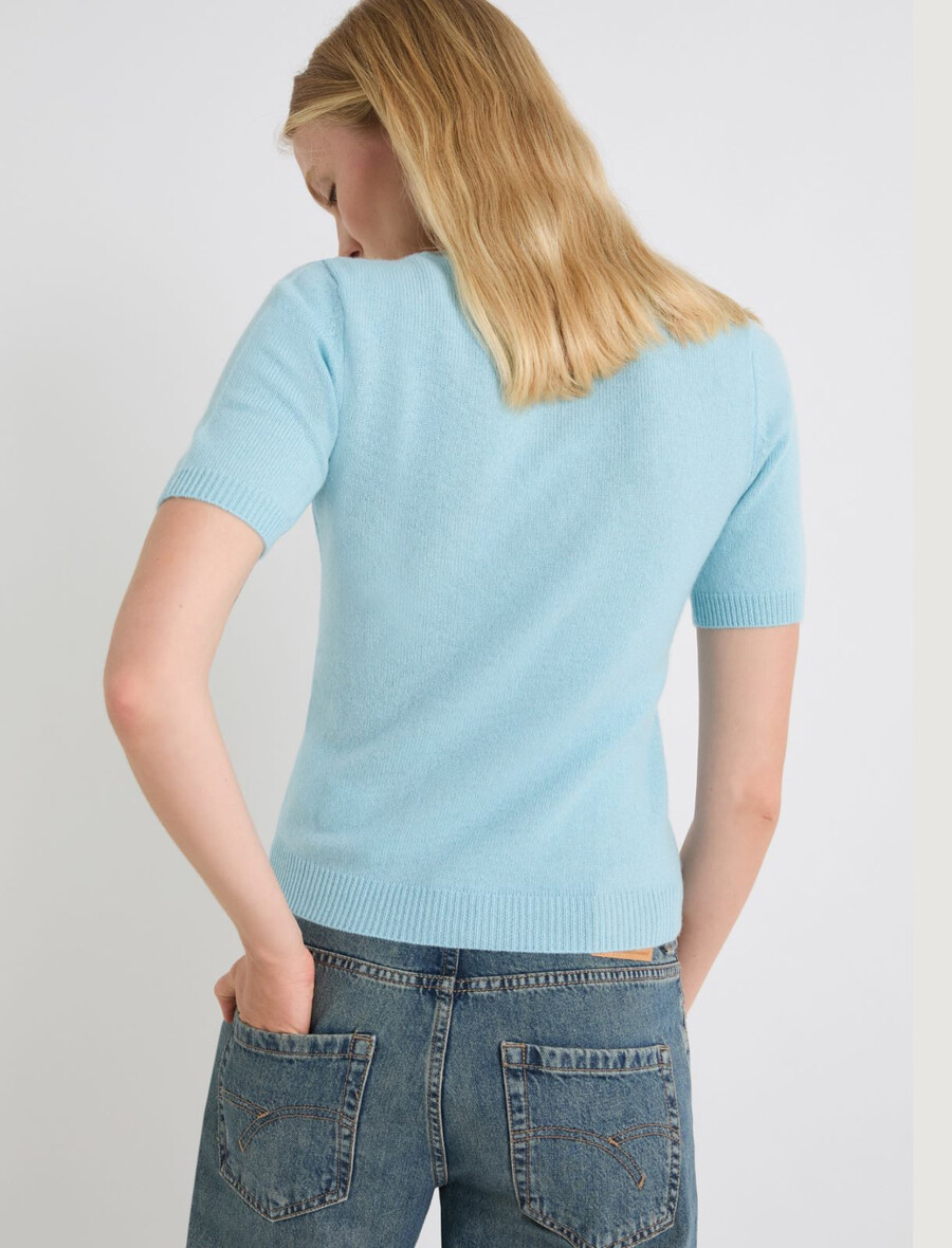 t-shirt aus wolle und kaschmir - wasser