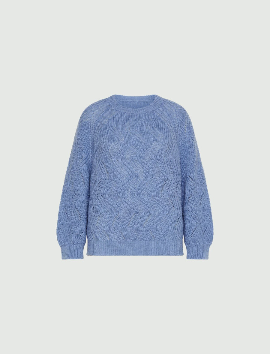alpaka-mischpullover – hellblau