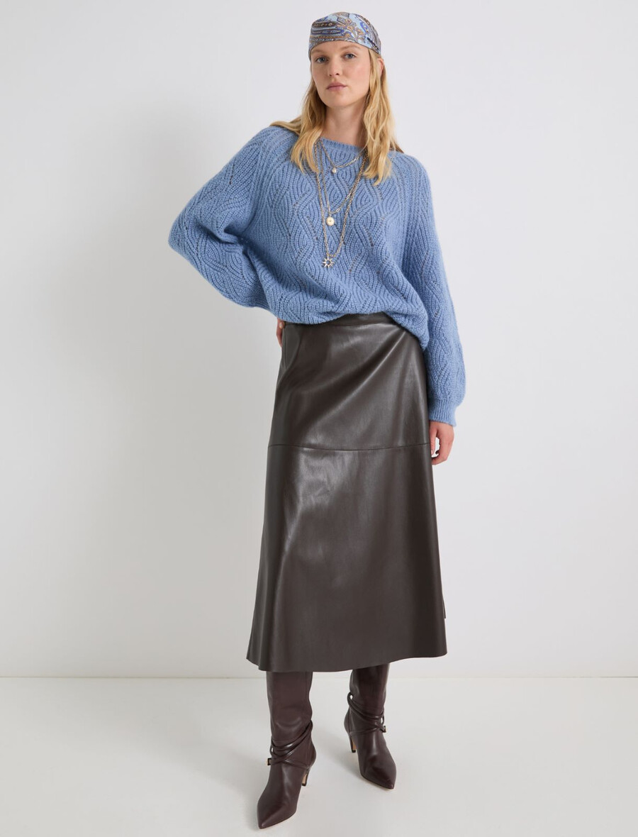 alpaka-mischpullover – hellblau