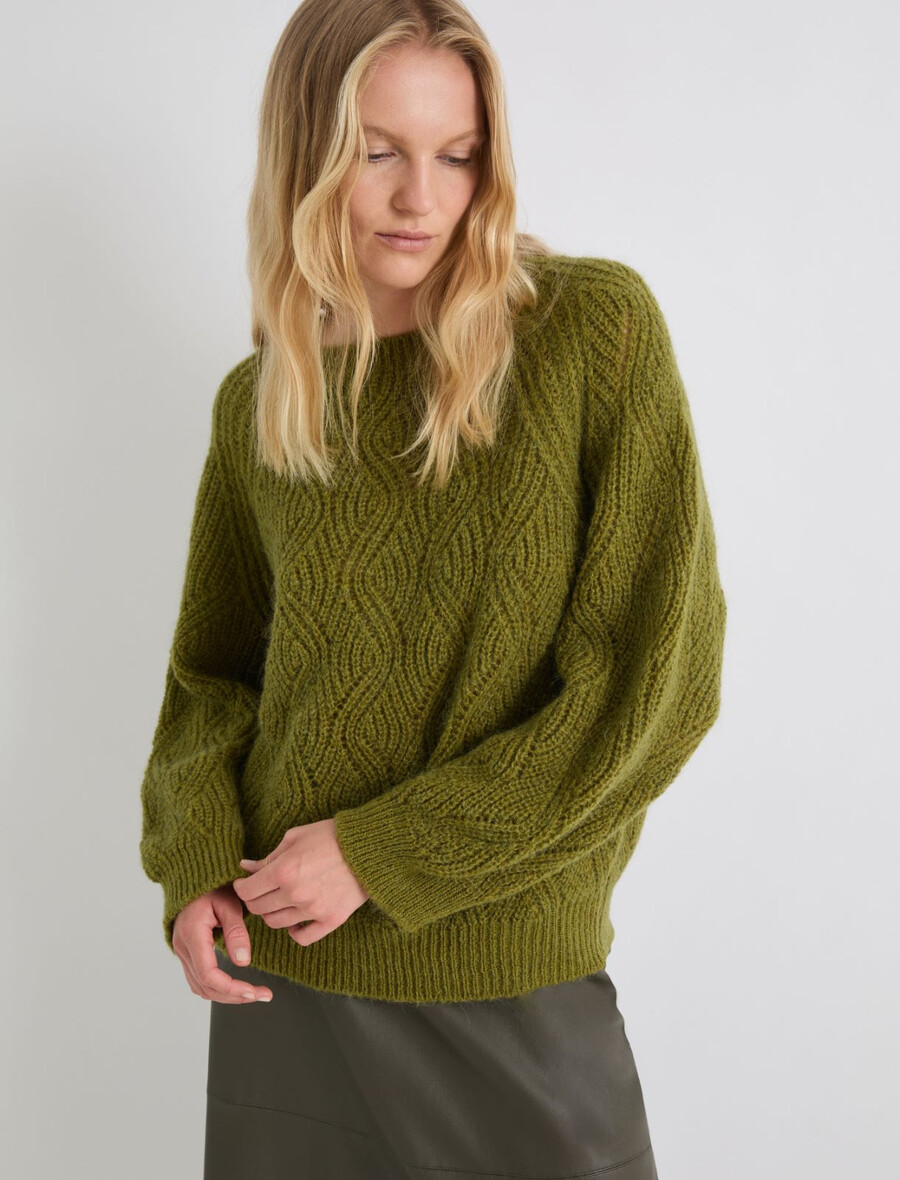 alpaka-mischpullover – apfelgrÜn