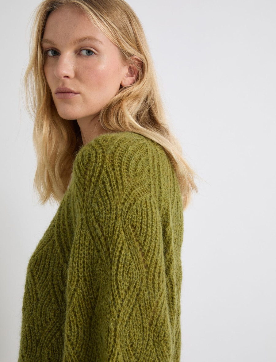 alpaka-mischpullover – apfelgrÜn