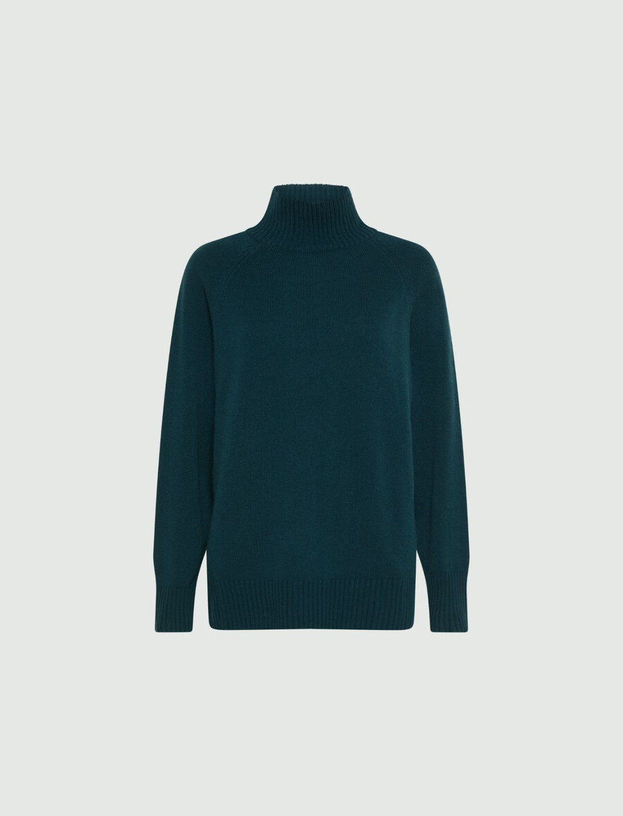 oversized superfein-merinopullover - grÜn