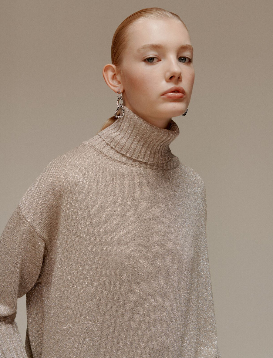 Übergroßer pullover mit lurex-verzierungen - buck