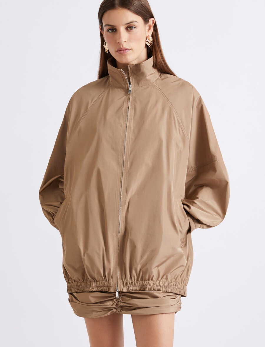 technischer taftparka - turtledove
