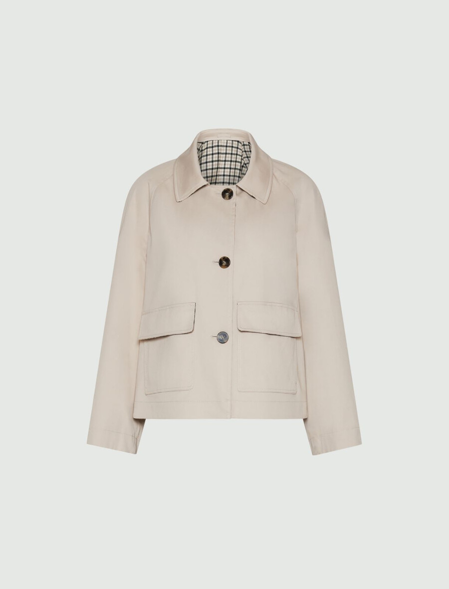 kurzer trenchcoat aus stretch-gabardine - rope