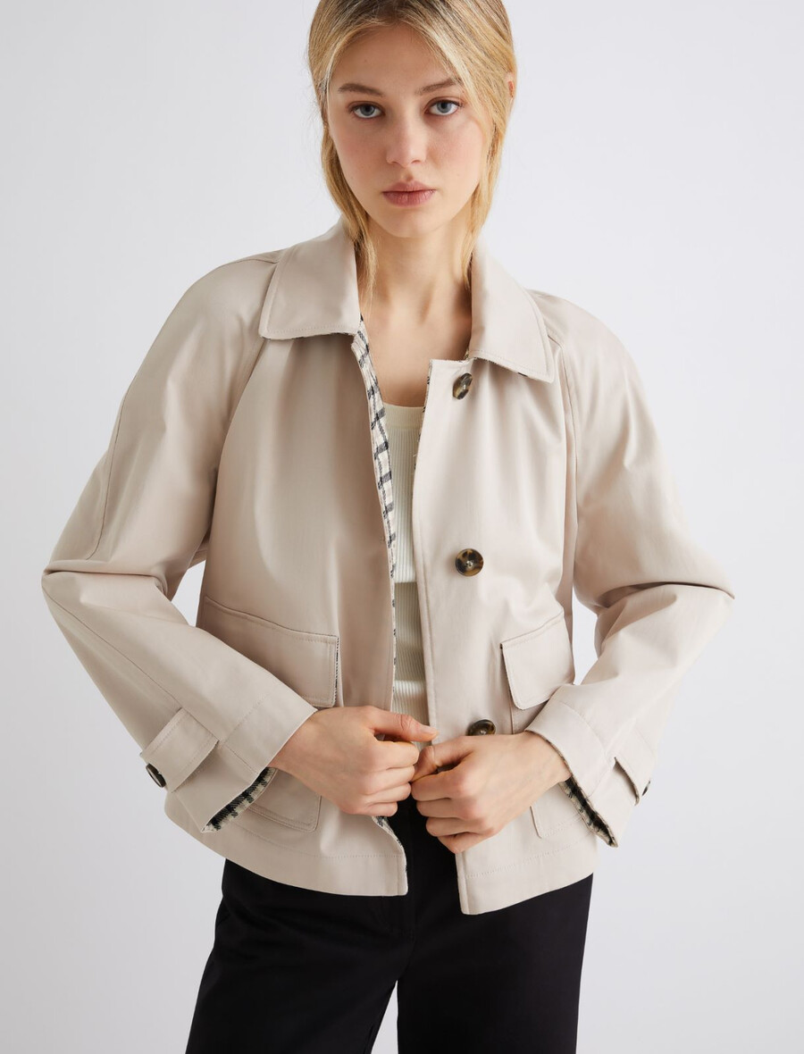 kurzer trenchcoat aus stretch-gabardine - rope