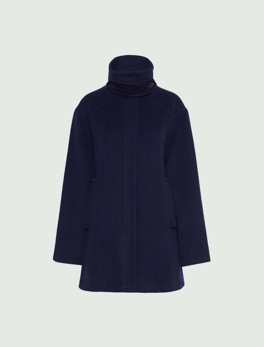ausgestellte schwere jacke - marineblau