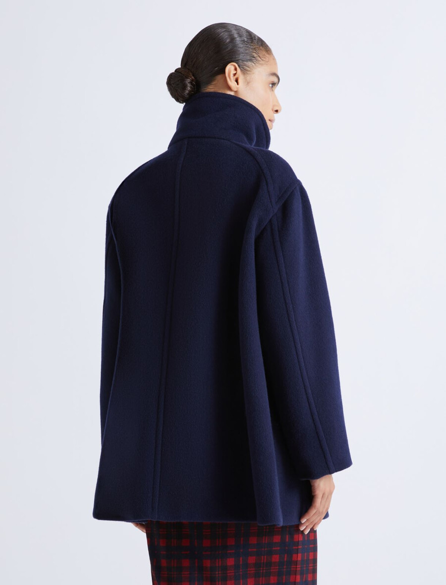 ausgestellte schwere jacke - marineblau