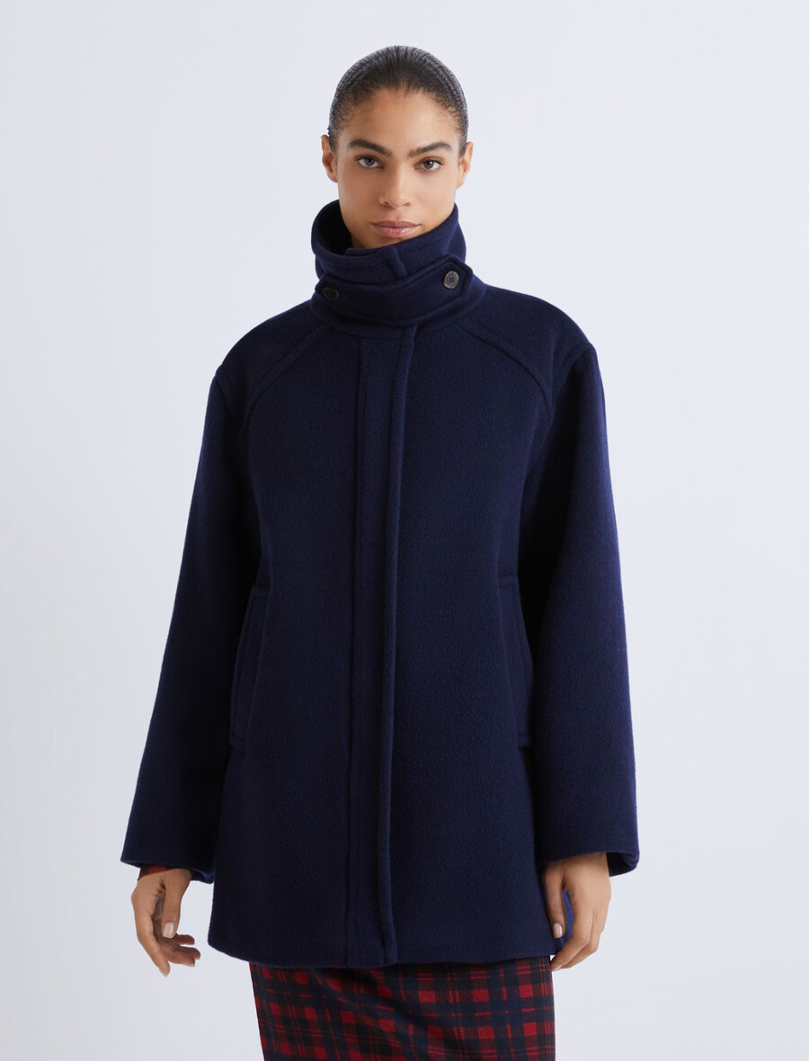 ausgestellte schwere jacke - marineblau
