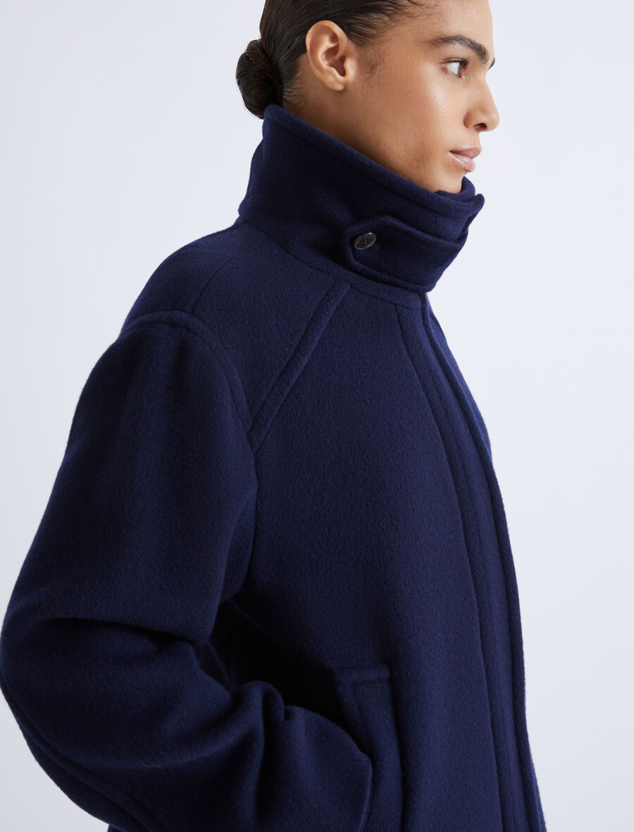 ausgestellte schwere jacke - marineblau