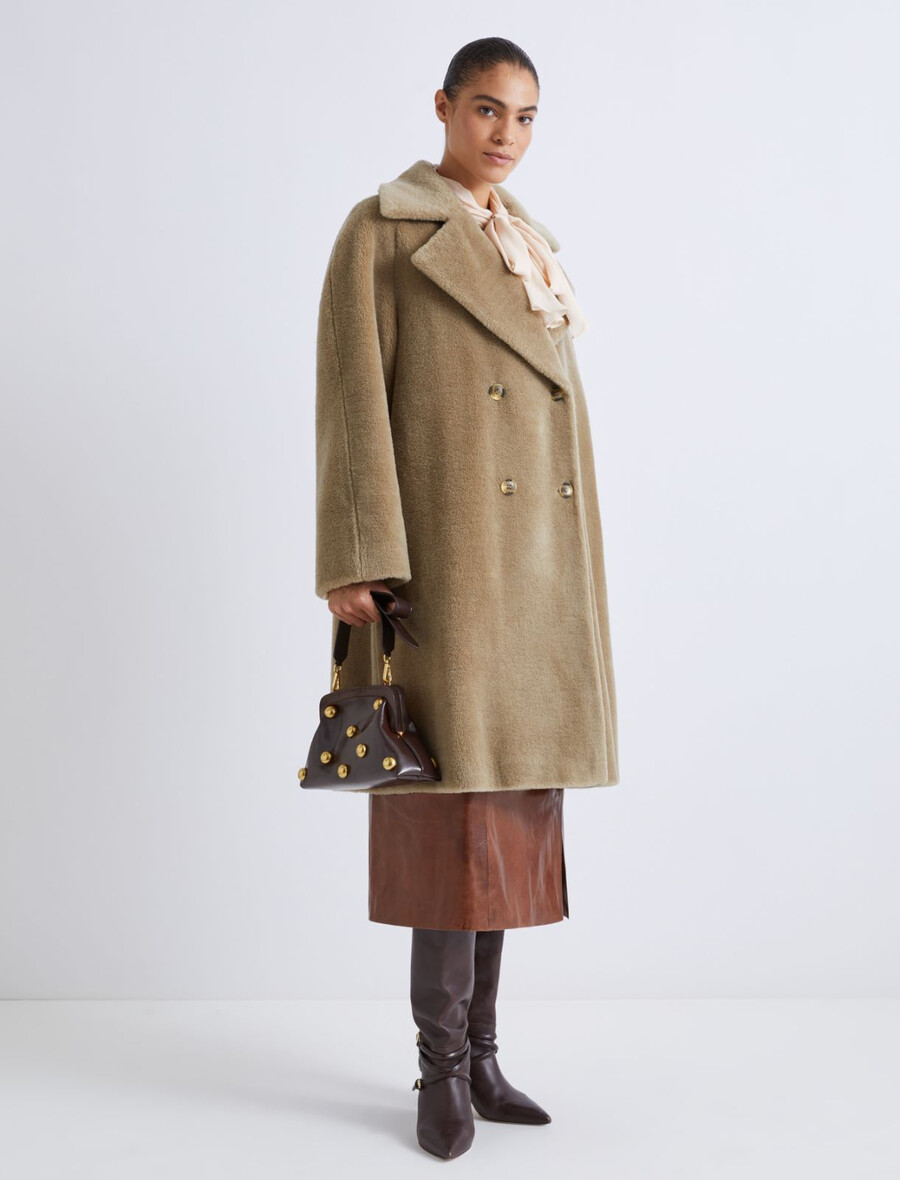 zweireihiger mantel – olive