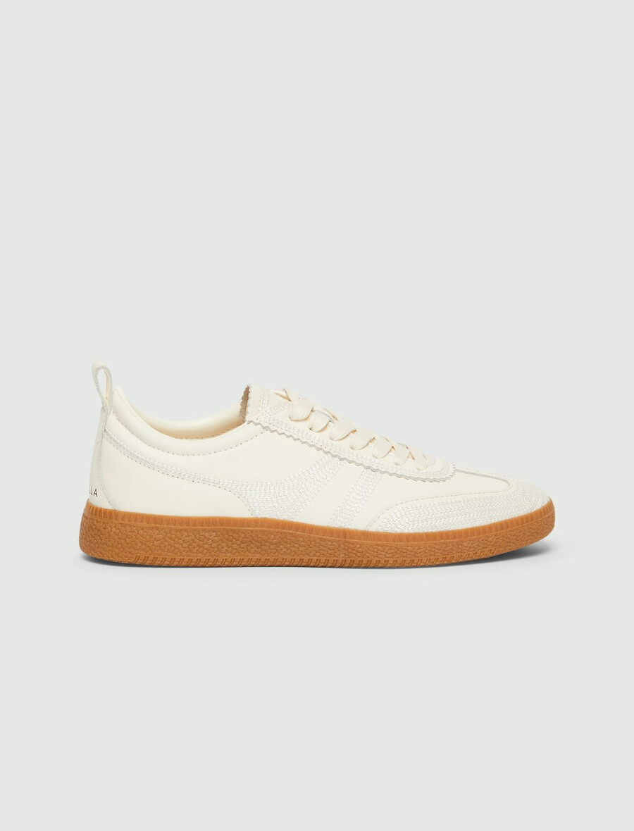 bestickte sneaker - weiss