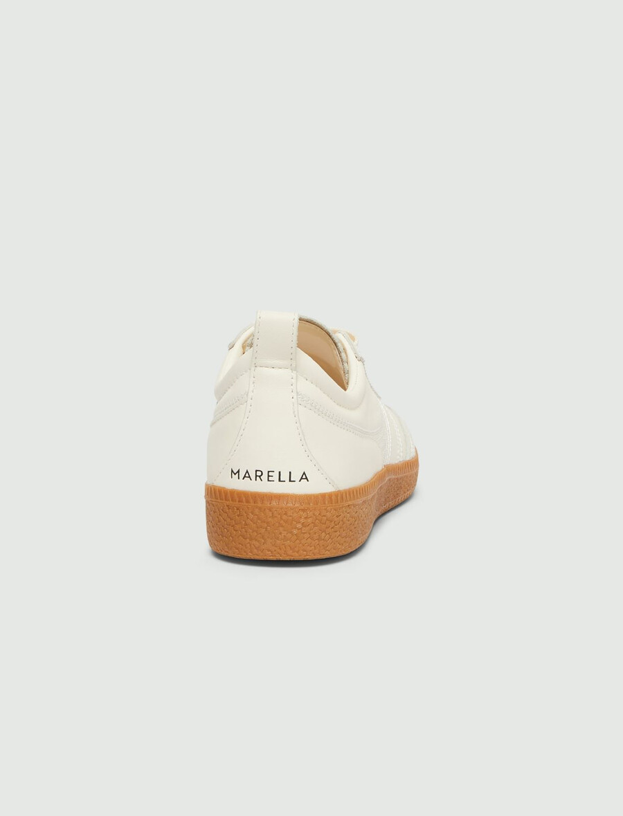 bestickte sneaker - weiss