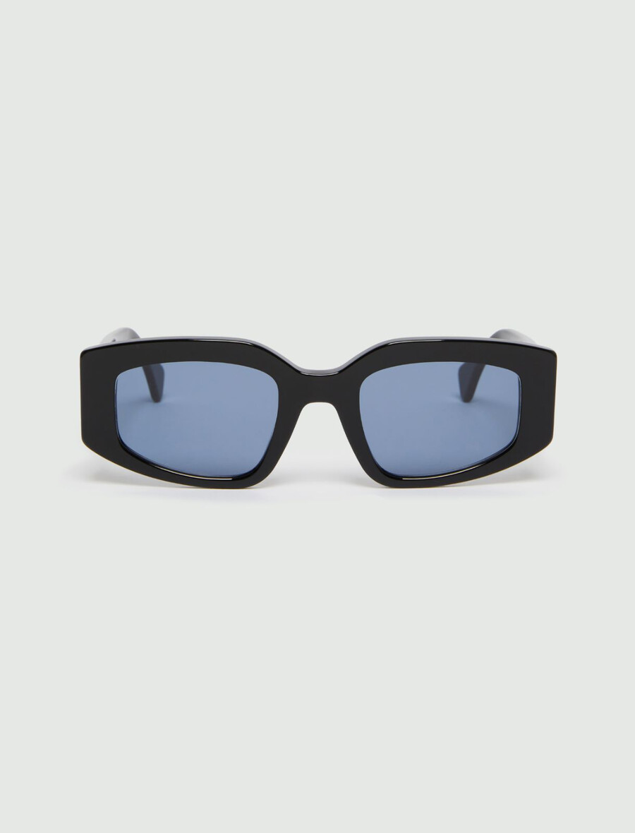 geometrische sonnenbrille – schwarz