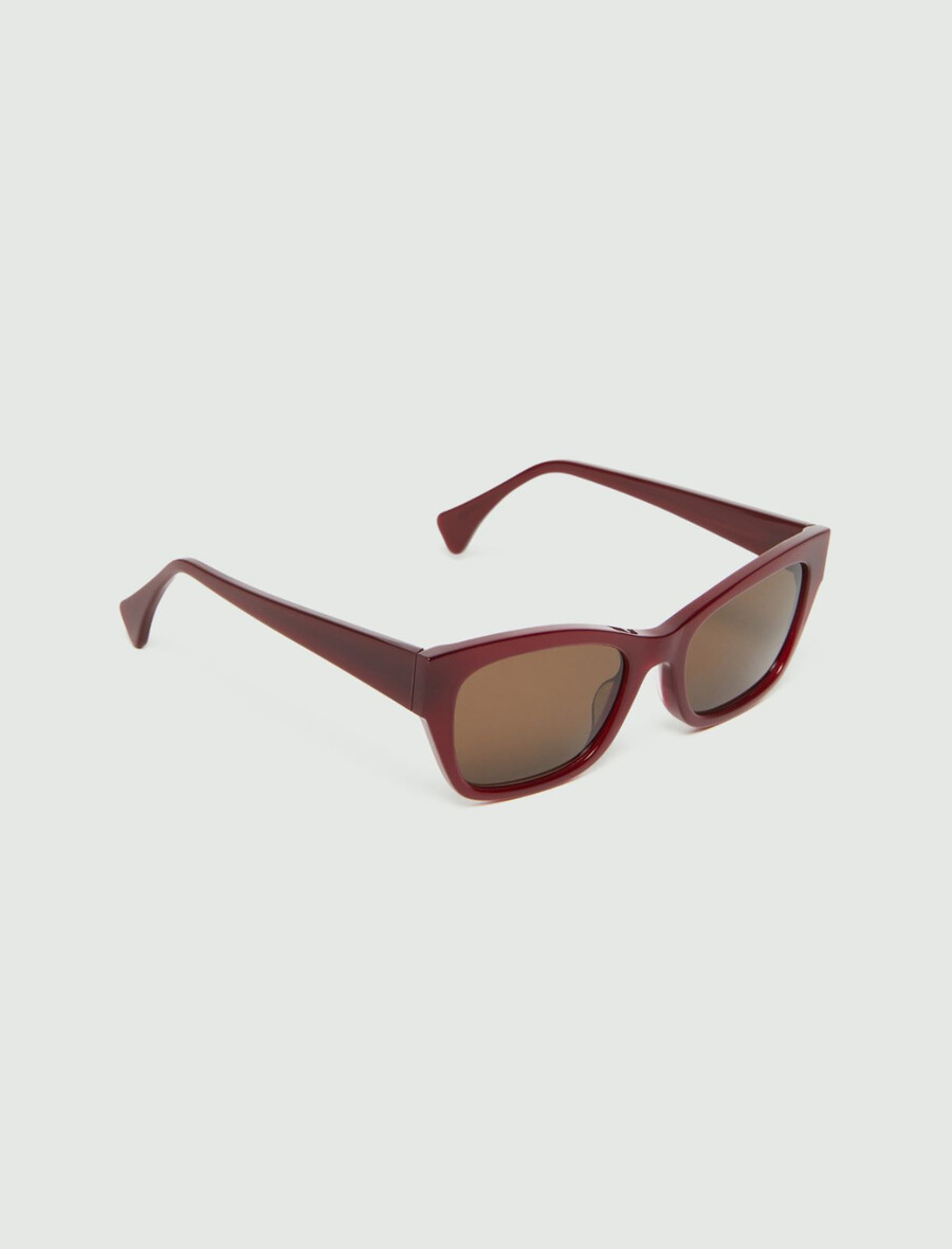 cat-eye-sonnenbrille - bordeaux