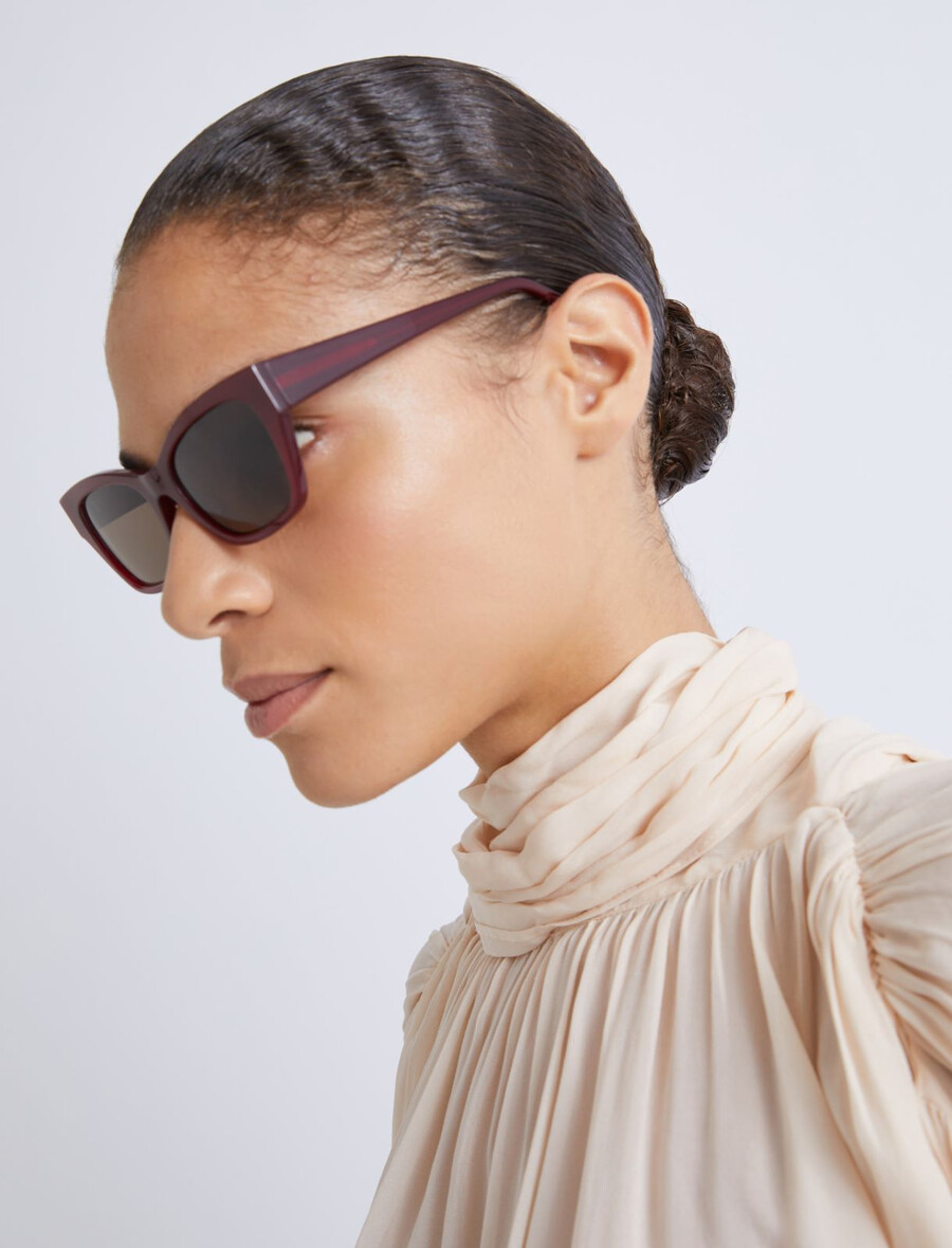 cat-eye-sonnenbrille - bordeaux