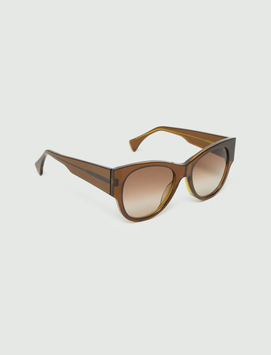Übergroße sonnenbrille - kaki