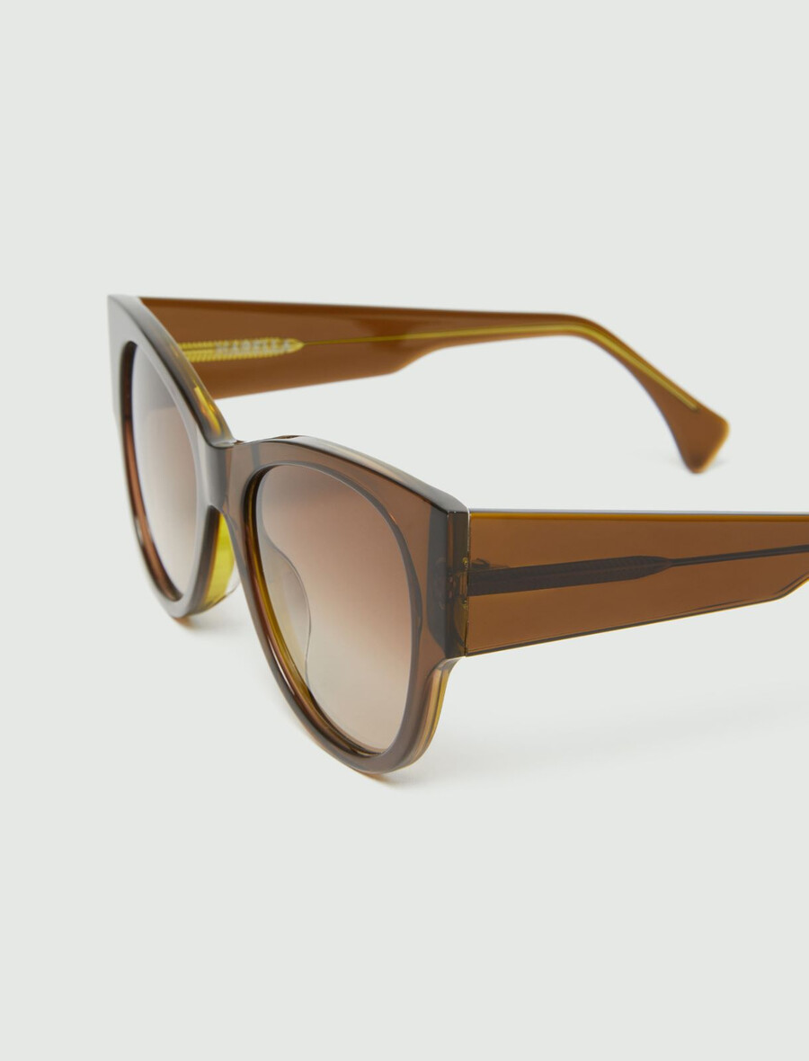 Übergroße sonnenbrille - kaki