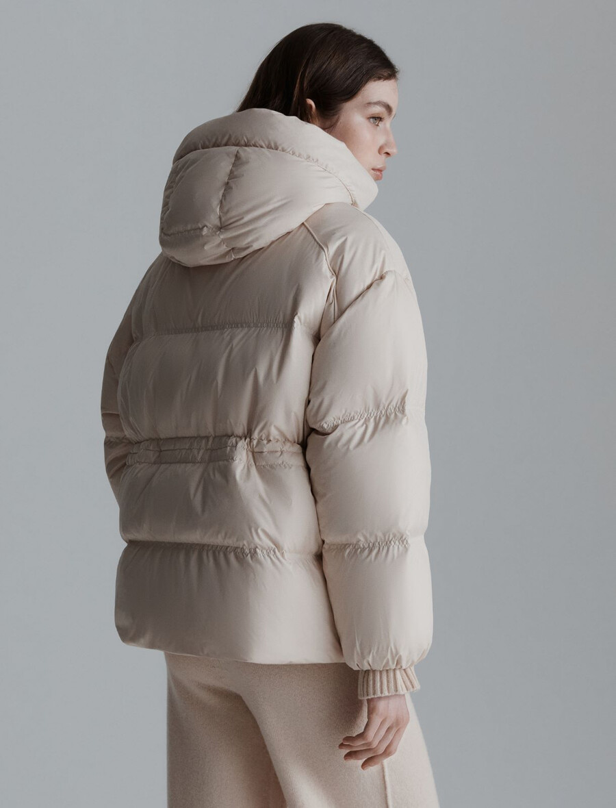 wasserdichte daunenjacke - creme