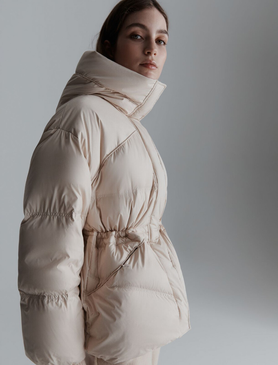 wasserdichte daunenjacke - creme