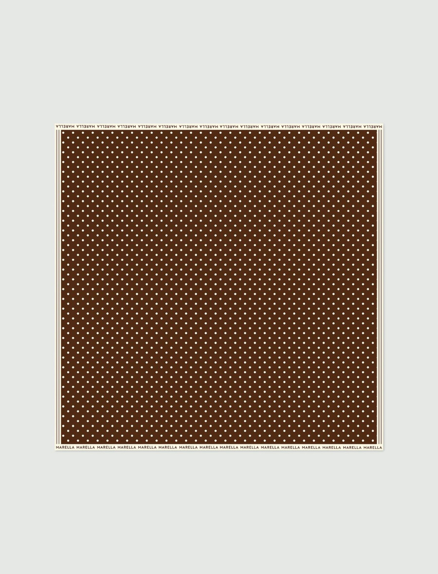 seidenschal mit polka-dots – schwarz