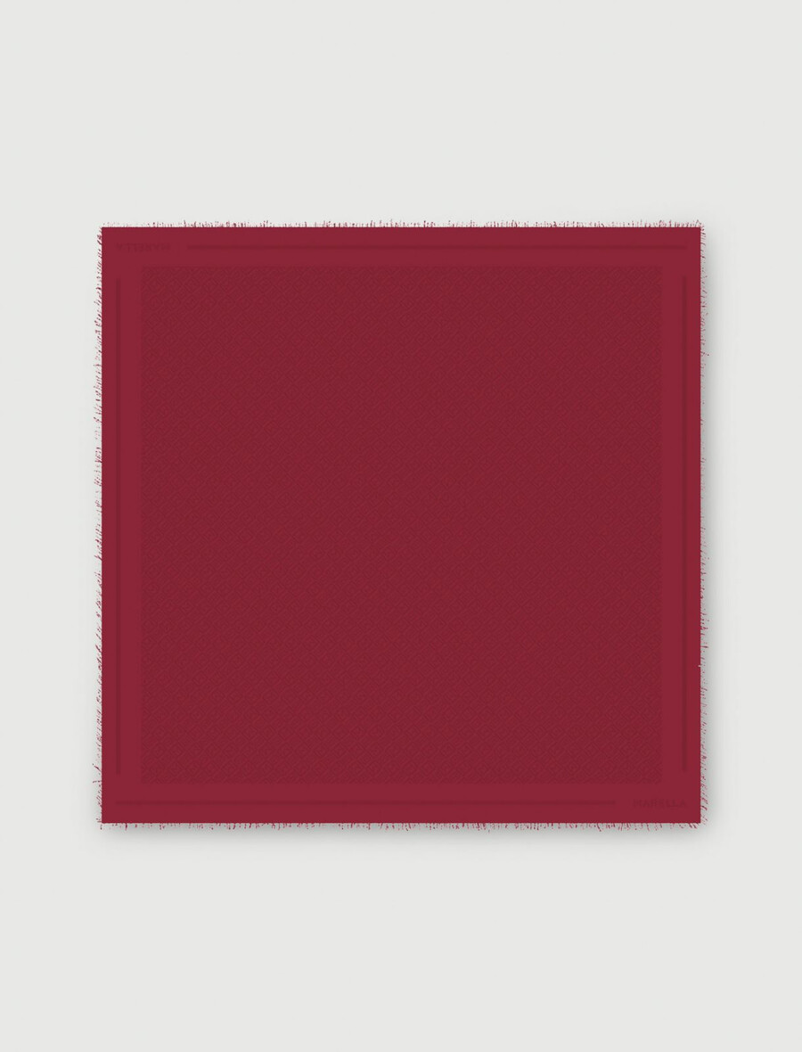 monogramm-schal - rot