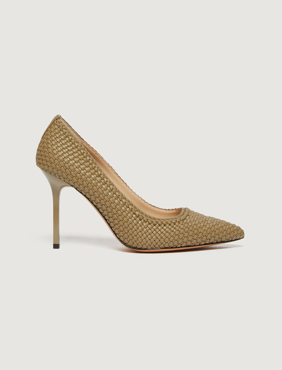 gewebte pumps - kaki