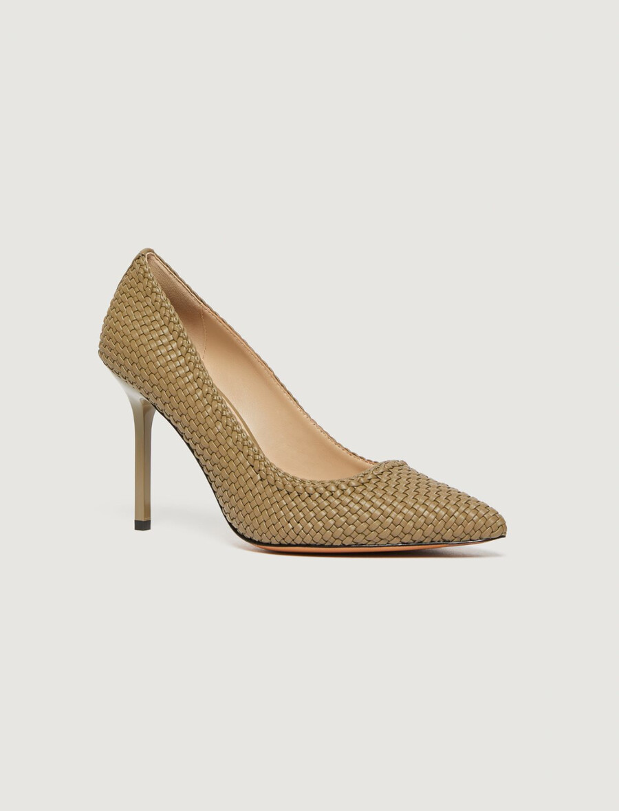 gewebte pumps - kaki
