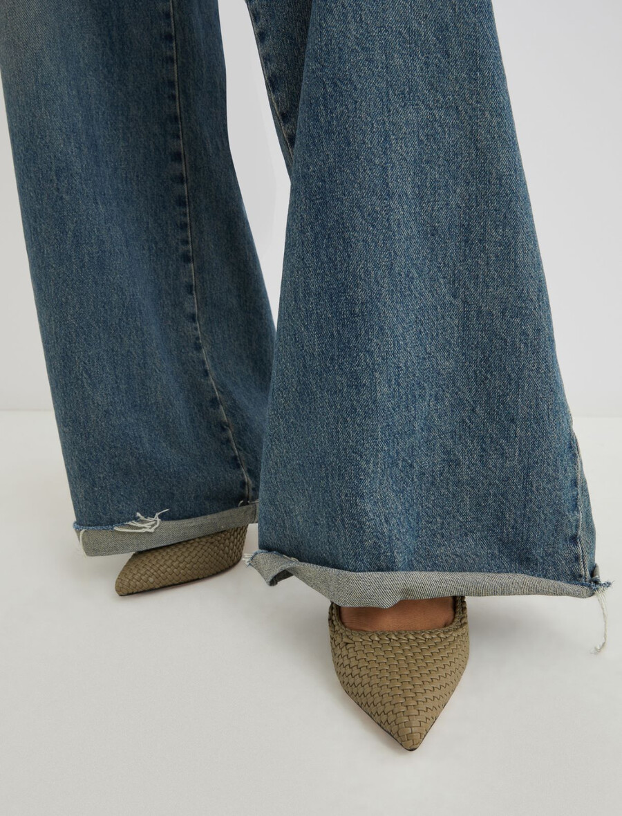 gewebte pumps - kaki