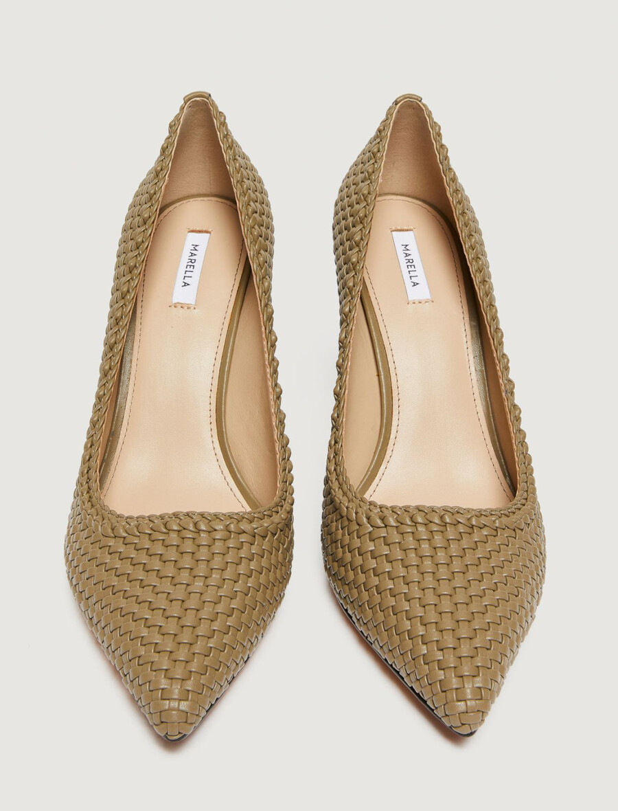 gewebte pumps - kaki