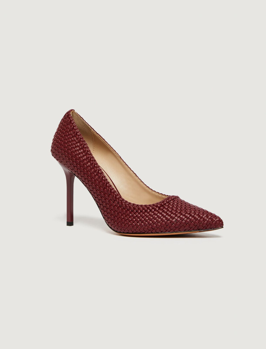 gewebte pumps - brown bordeaux