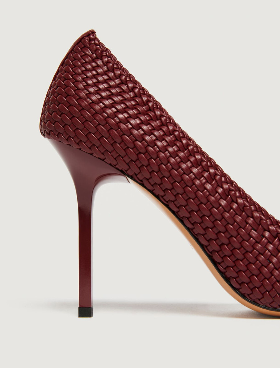 gewebte pumps - brown bordeaux