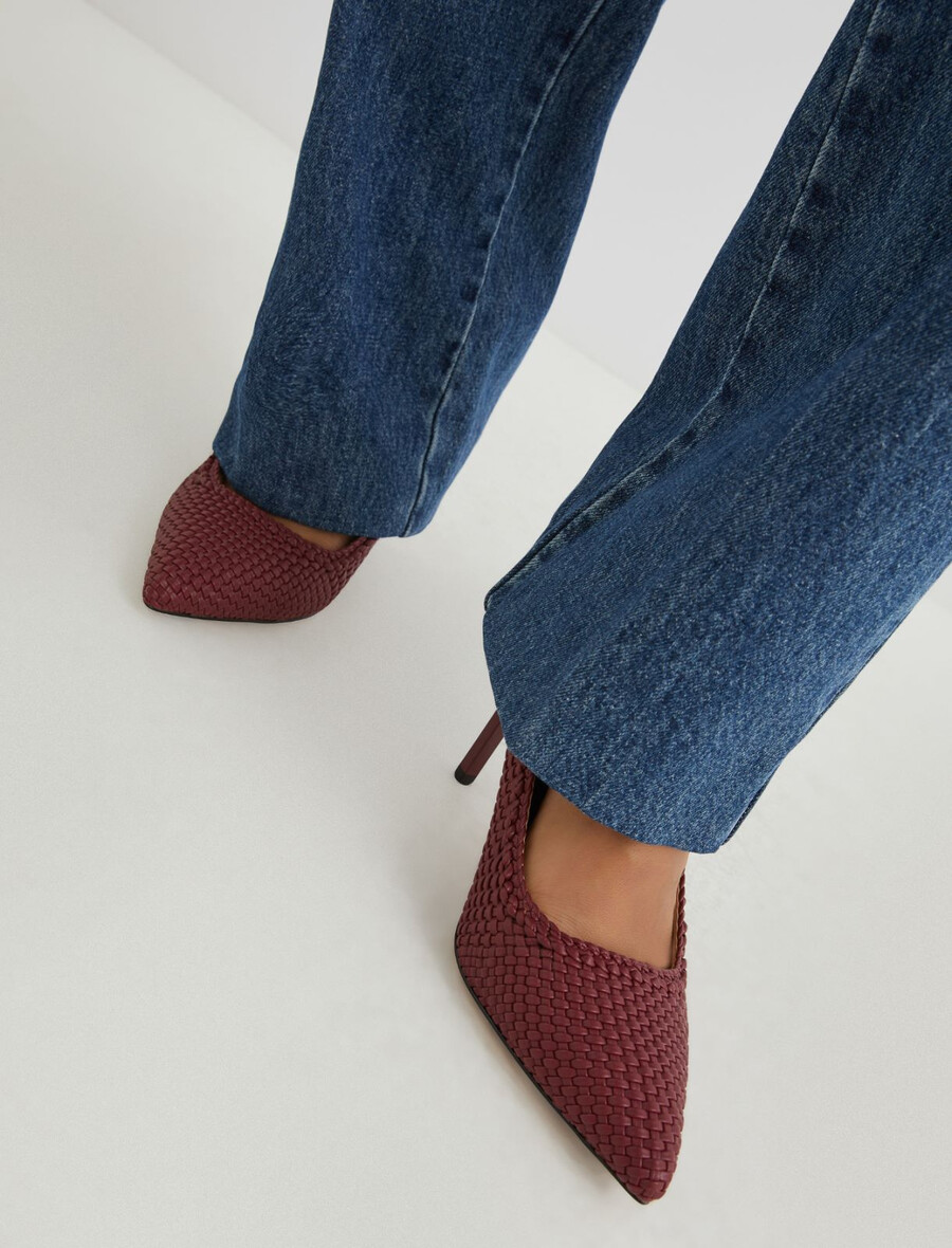 gewebte pumps - brown bordeaux