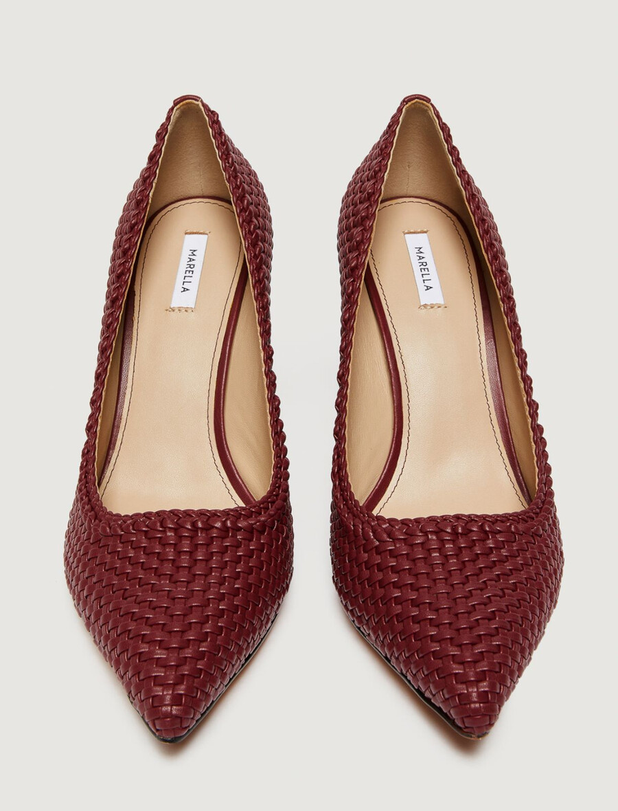 gewebte pumps - brown bordeaux