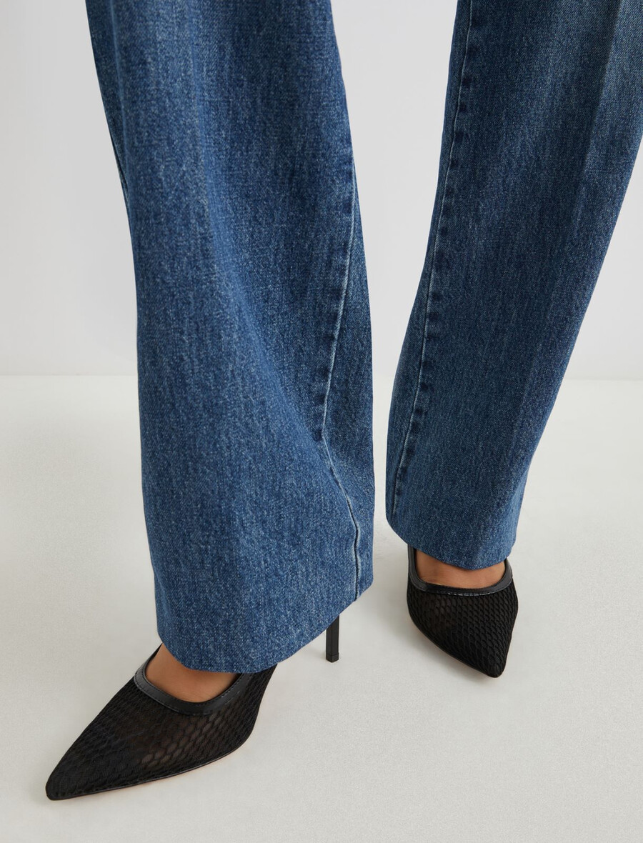 pumps aus mesh – schwarz