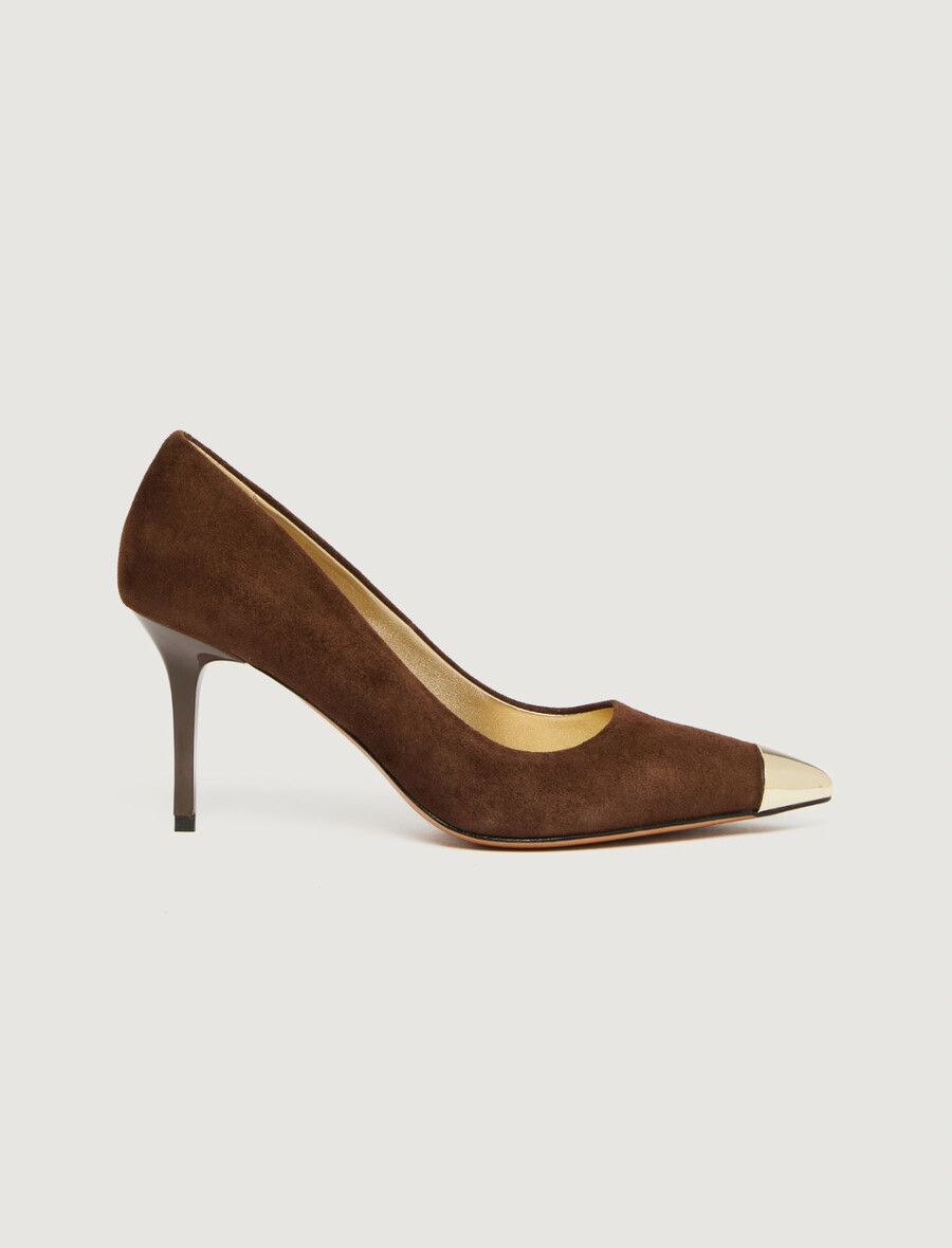 pumps mit metallkappe - dunkelbraun