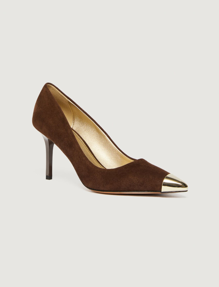 pumps mit metallkappe - dunkelbraun