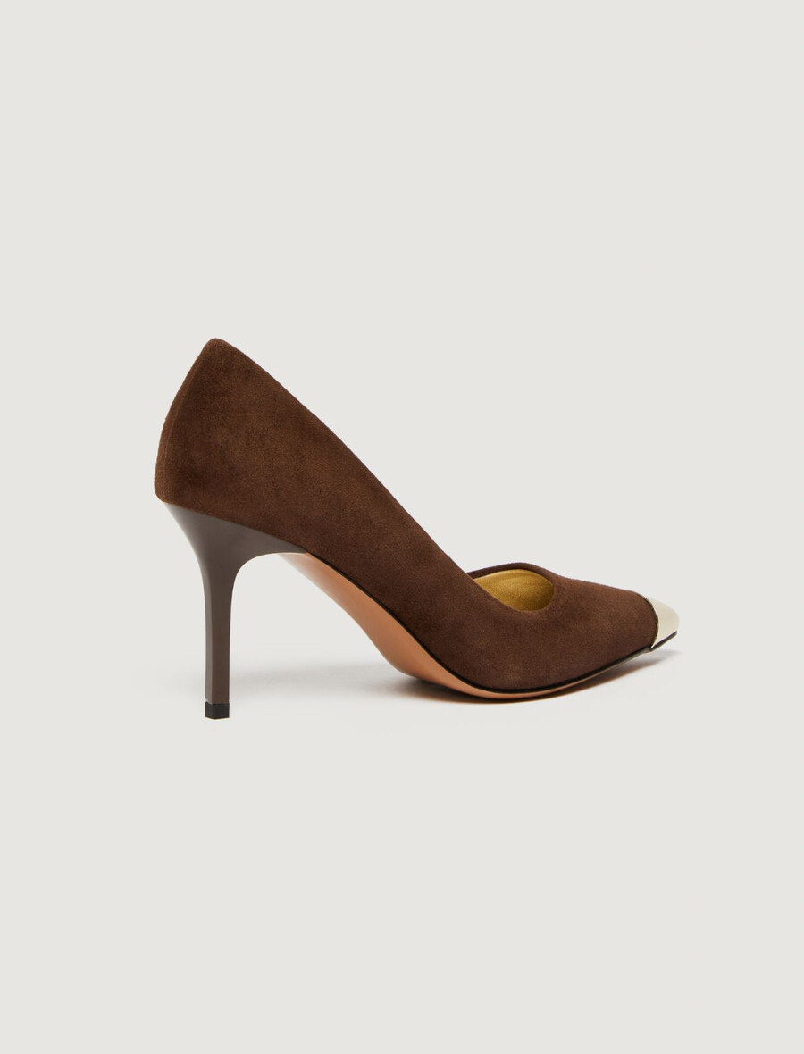 pumps mit metallkappe - dunkelbraun