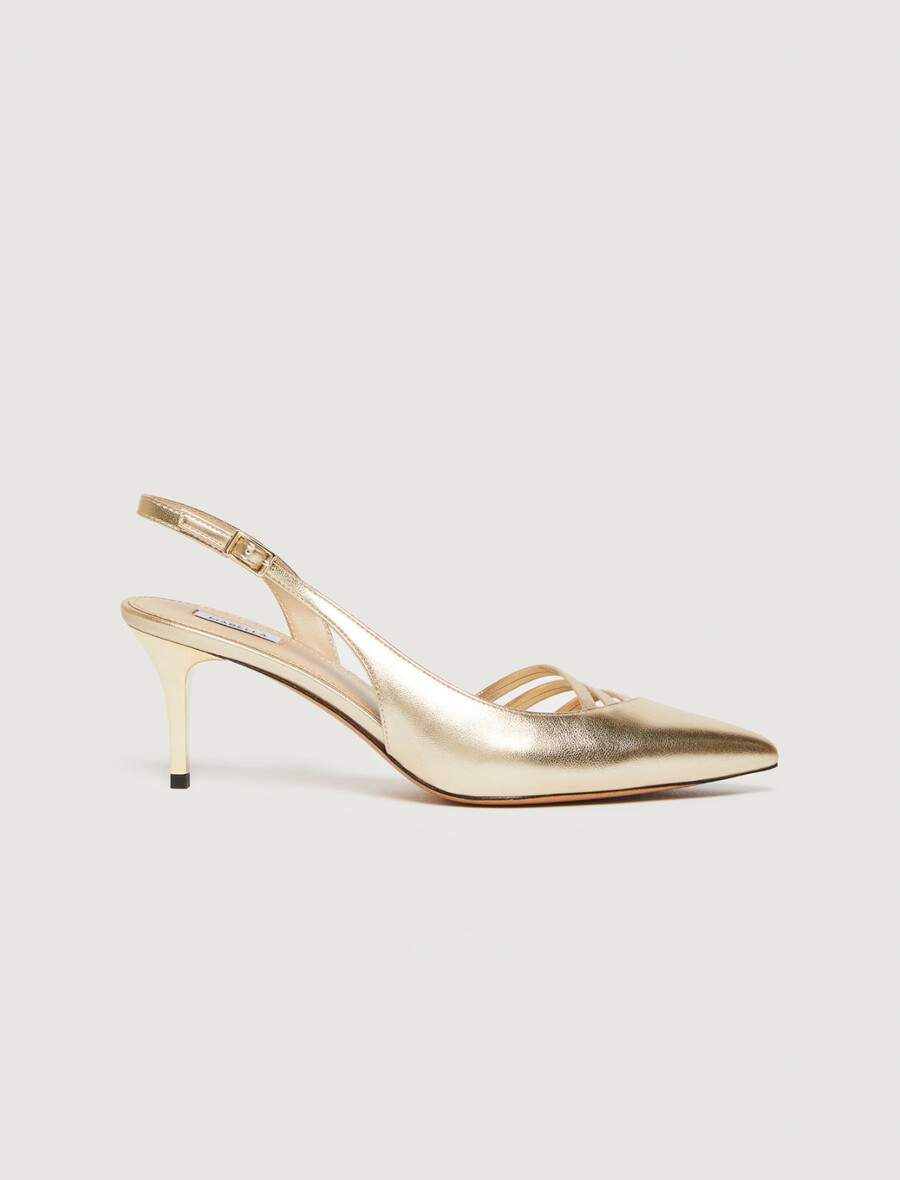 riemchen-slingbacks – gold