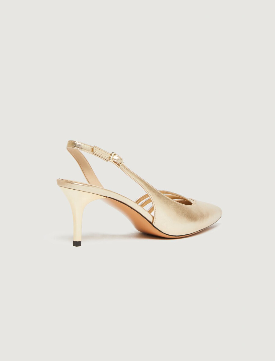 riemchen-slingbacks – gold