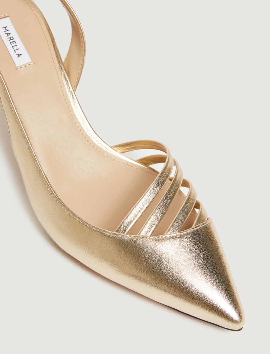riemchen-slingbacks – gold