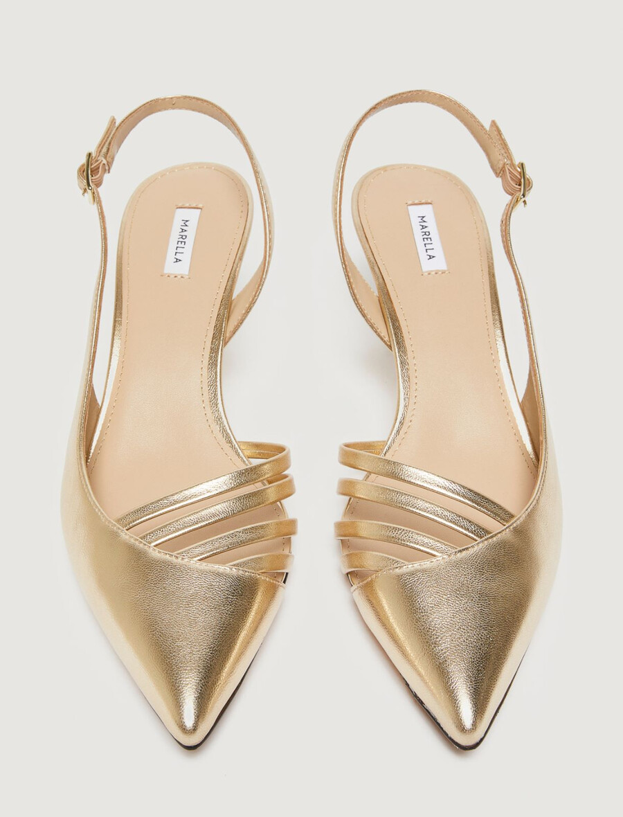 riemchen-slingbacks – gold