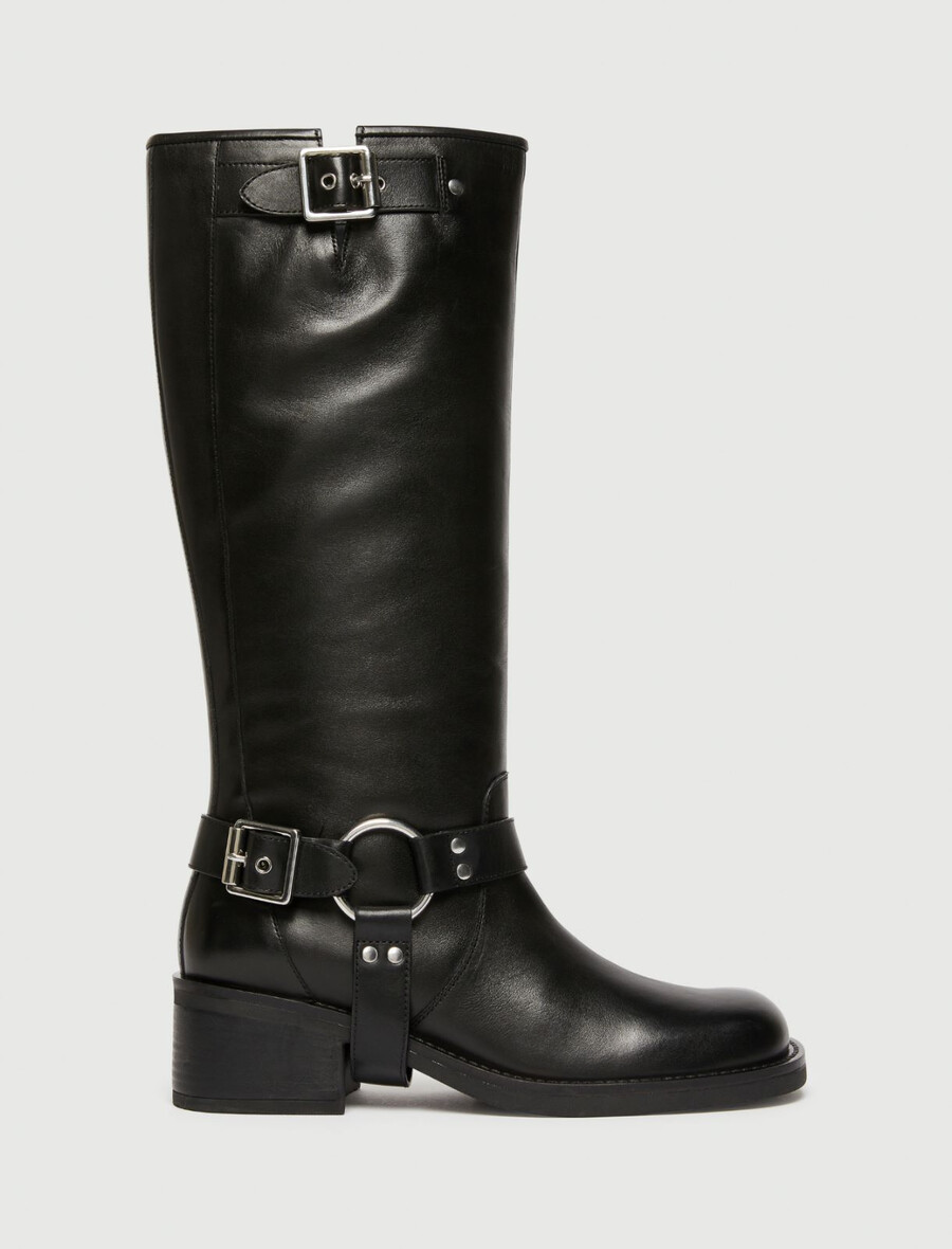 motorradstiefel - schwarz