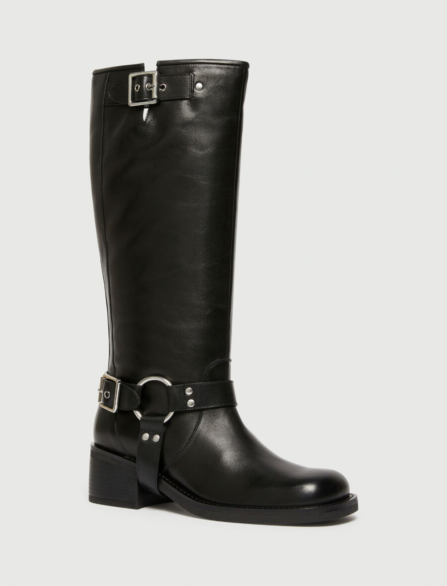 motorradstiefel - schwarz