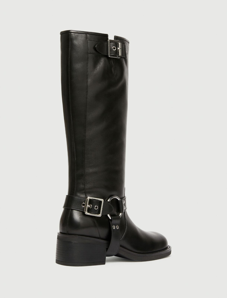 motorradstiefel - schwarz