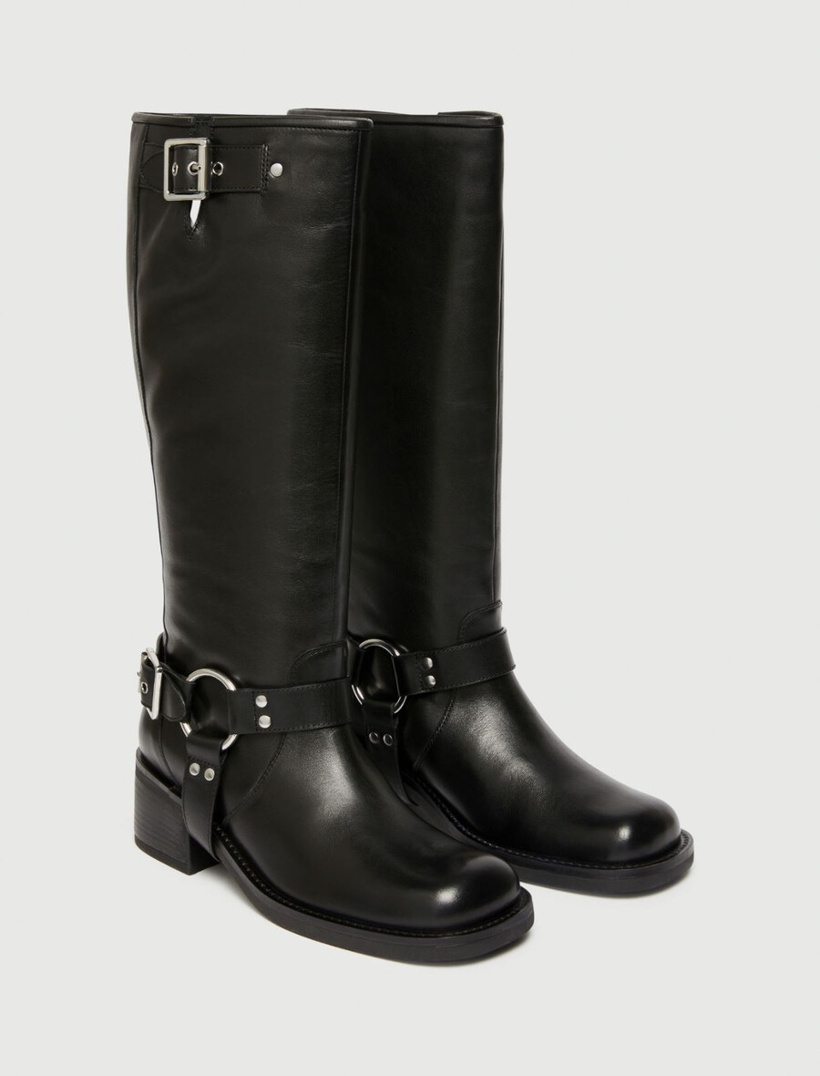 motorradstiefel - schwarz